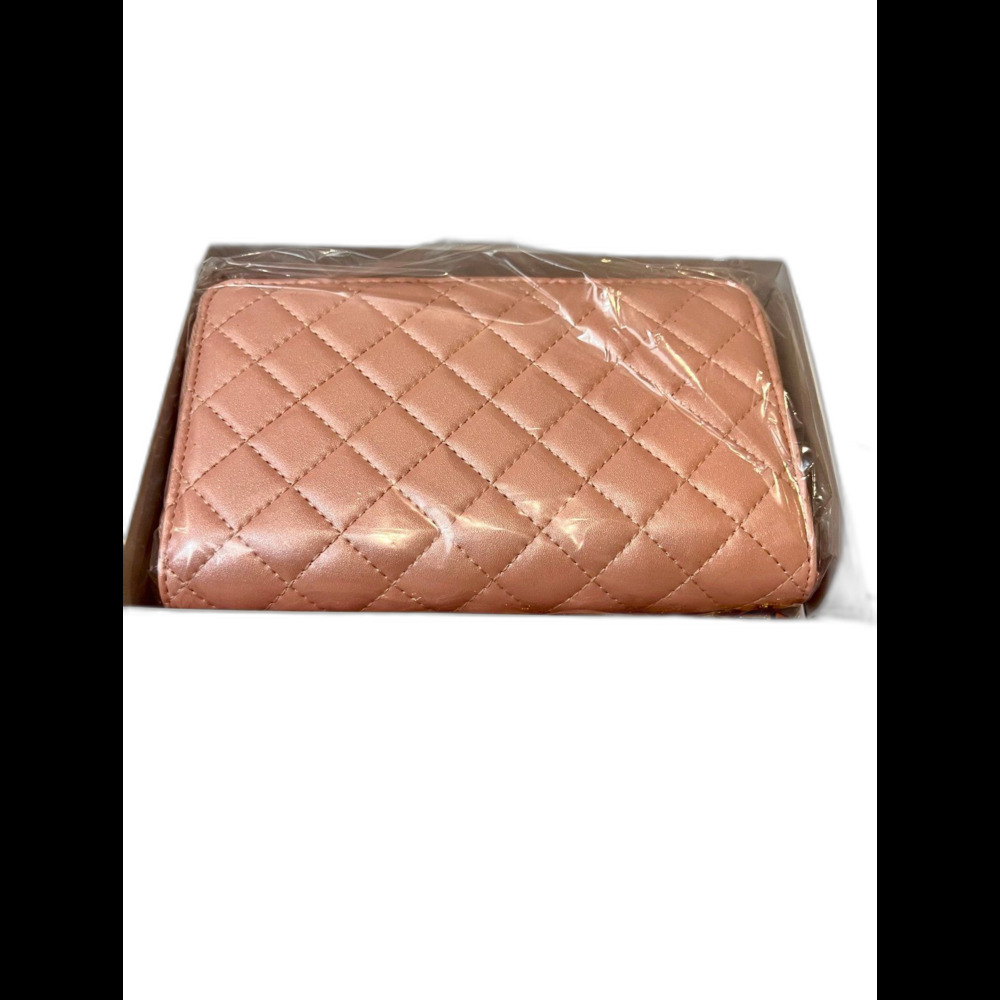 LW pink quilted cash envelope wallet NLA